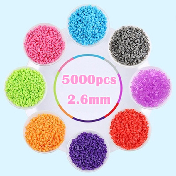 5000pcs/bag 2.6mm EVA Hama Beads 72 Colors for Kids Fun Craft DIY Handmaking Perler Bead Creative Intelligence Educational Toys