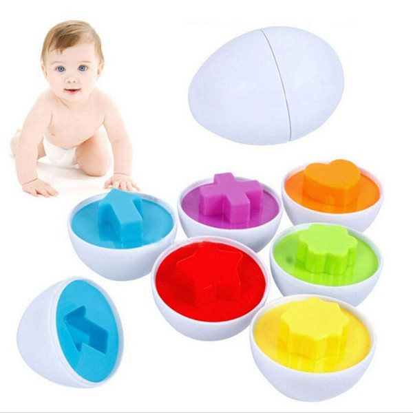 Baby Educational Toy Help Develop Children Intelligence Egg Shape Twisted Egg Toys 6pcs/Set