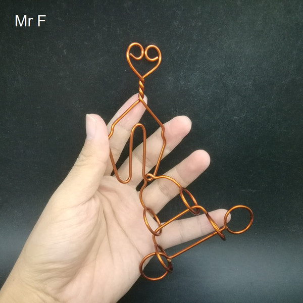 Novelty Gag Concave Shape Red Copper Wire Puzzle Hand Made Toy