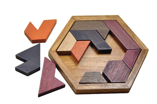 Kids Puzzles Wooden Toy Tangram/Jigsaw Board Wood Geometric Shape Children Learning Educational Toy