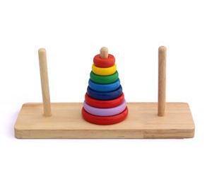 Tower of Hanoi Educational Wooden Toys Classic Mathematical Puzzle Toy for Children to Develop Intelligence