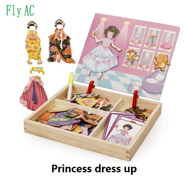 oys for children [Fly AC] Multifunctional Educational Magnetic puzzle Princess Dress Up Puzzle Toys for Children Kids Jigsaw Drawing Ease...