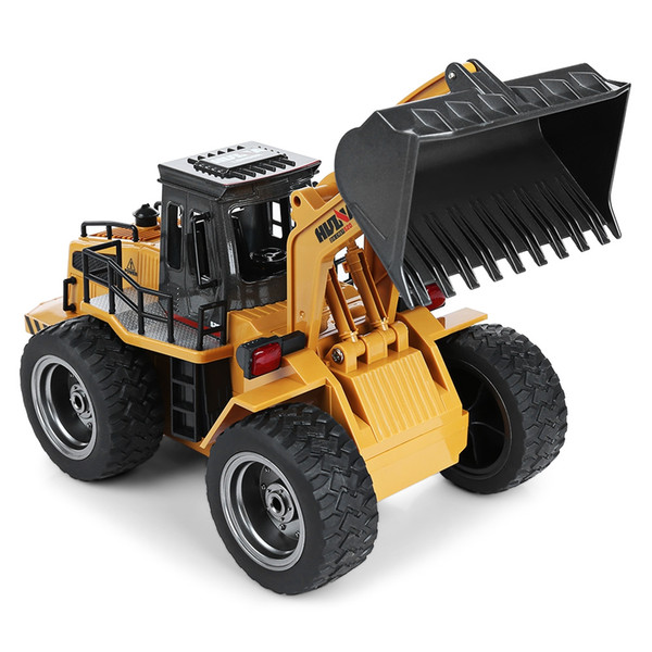 HUINA 1520 1:18 2.4GHz 6CH RC Alloy Truck Construction Vehicle Equipment Children Model RC Car Toys