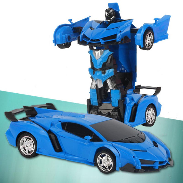 Gesture Sensing Remote Control Robot One Button Transformation Car Kids Toy Gift @ZJF