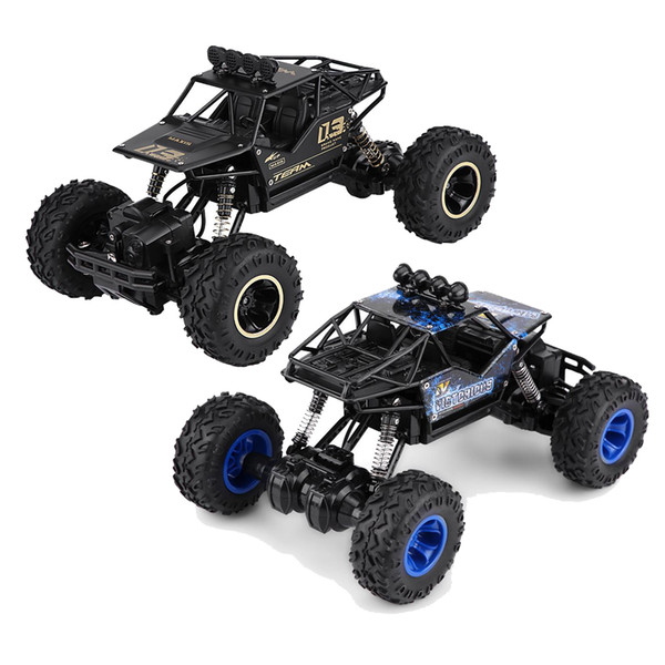 Double Motors 2.4GHz 1/16 Scale Remote Control Four-Wheel Drive Vehicle Driving Car Drive Bigfoot Car RC Model Off-road Car Toys