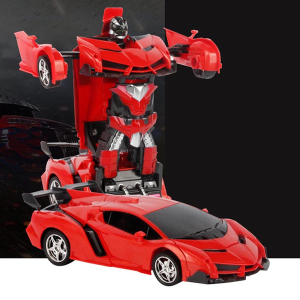 Gesture Sensing Remote Control Robot One Button Transformation Car Kids Toy Gift 998