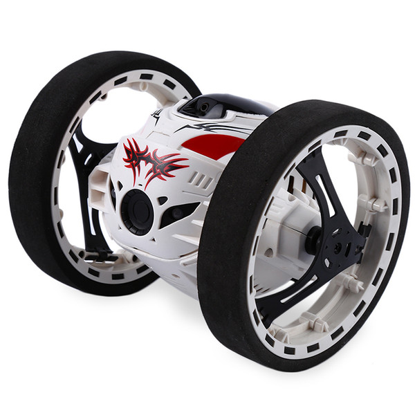 PEG SJ88 2.4GHz RC Bounce Car with Flexible Wheels Rotation LED Light Remote Control Robot Car Toys for Gifts
