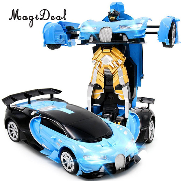 wholesale 1:12 Scale 2-in-1 Gesture Sensing RC Racing Car Transforming Robot Kids Remote Control Toy Birthday Gift