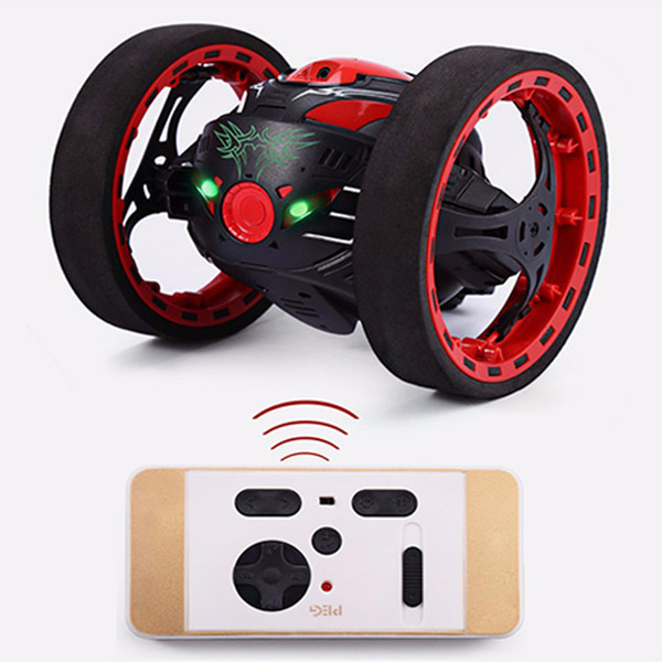 Rc Car Bounce Car Peg Sj88 2 .4g Remote Control Toys Jumping Car With Flexible Wheels Rotation Led Night Lights Rc Robot Gift