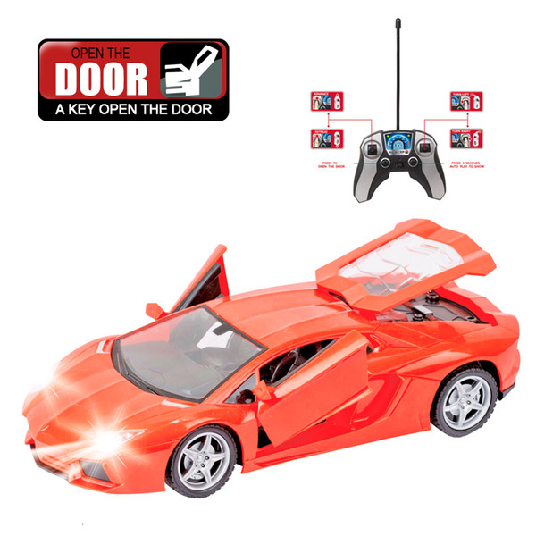 Rc 1 :18 Flashing Rc Car 4ch Rc Drift Model Remote Control Drift Cars Rechargeable Battery One Key Open Door With Radio Control !!