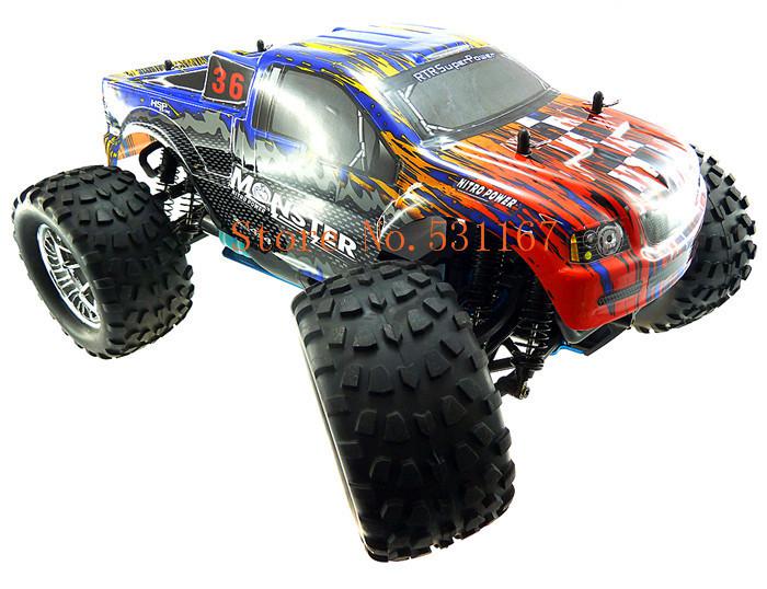 Wholesale-HSP Rc Truck 1/10 4wd Nitro Gas Power Off Road Monster Truck Remote Control Car High Speed 4X4 Remote Control Toys