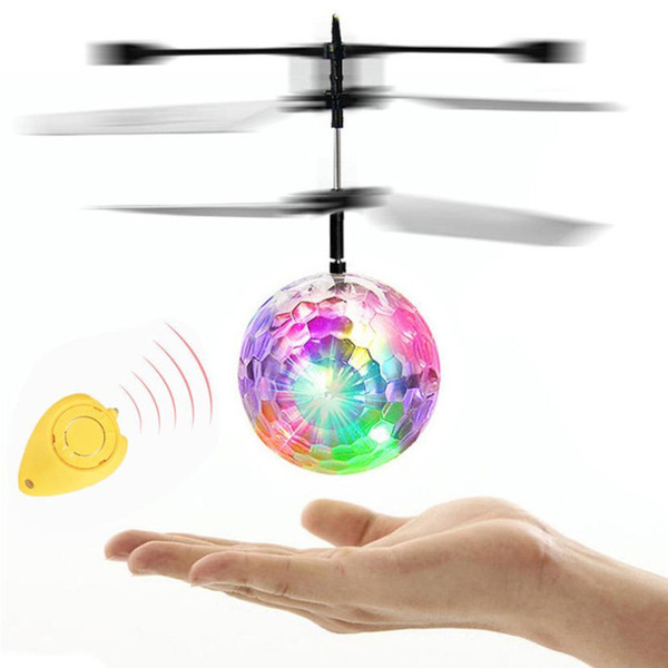 RC Flying Ball LED Flashing Helicopter Remote Control Aircraft Infrared Induction Mini Drone with Colorful Lights toy RC airplane lights