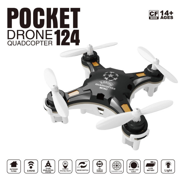 SBEGO 124 Mini Four Axis Aircraft Pocket UAV Left and Right Hand Dual Mode Indoor Remote Control Aircraft