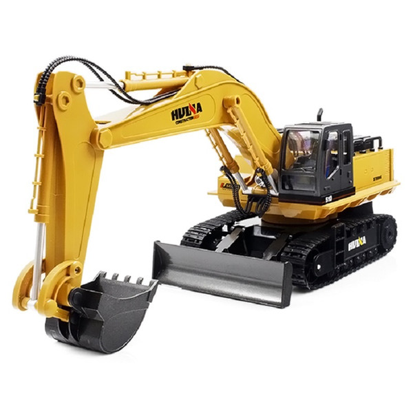 Huina 1510 Crawler 15ch 2 .4g 1 :14 Rc Metal Excavator Charging 1 :12 Rc Car With Battery Rc Alloy Excavator Rtr For Kids