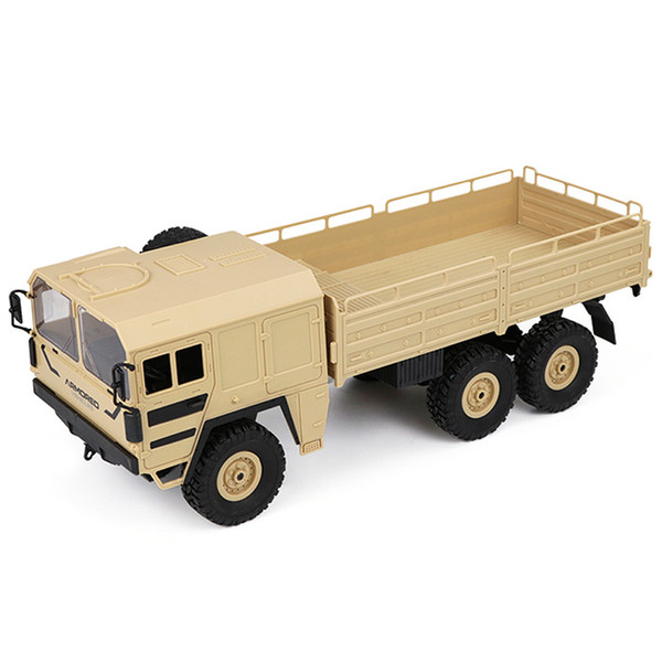 wholesale Q64 1 / 16 2.4G 6WD RC Car Military Truck Rock Crawler RTR Toy 4-Channels Remote Control Toys Portable 2.4GHz Wireless Toy