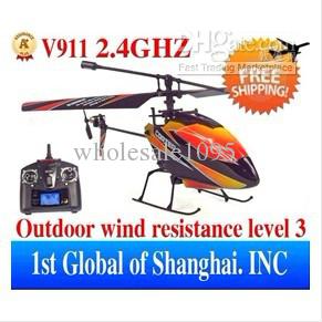 free shipping -New package WL V911 4CH 2.4GHz LCD screen Solo pro R/C RC Helicopter RTF