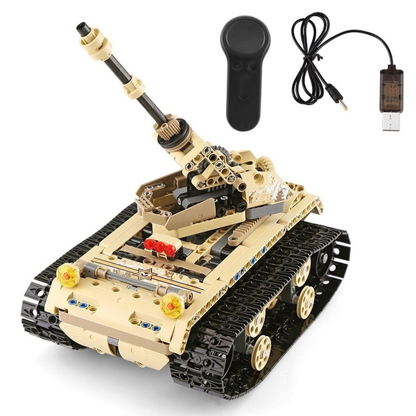 Military Toys Series The Light Crawler Tank Set Building Blocks Bricks Remote Control Car Kids Toys