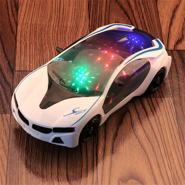 Electric universal 3D light music car concept car model children's toy car Give your child the best gift