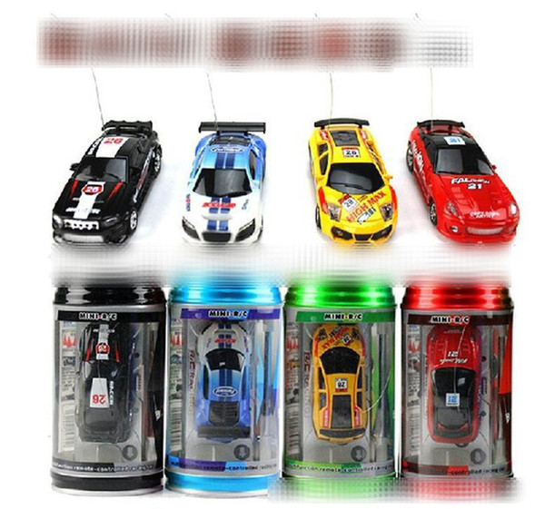 New 8 color Mini-Racer Remote Control Car Coke Can Mini RC Radio Remote Control Micro Racing 1:64 Car B KKA3939