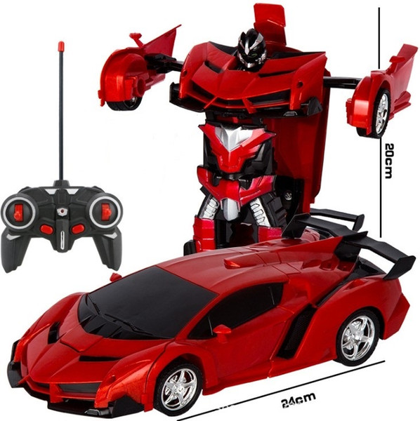 RC Car Transformation Robots Sports Vehicle Model Robots Toys Cool Deformation Car Kids Toys Gifts For Boys