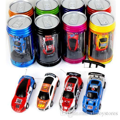 Free Epacket color Mini-Racer Remote Control Car Coke Can Mini RC Radio Remote Control Micro Racing 1:64 Car 8803 children toy Gift