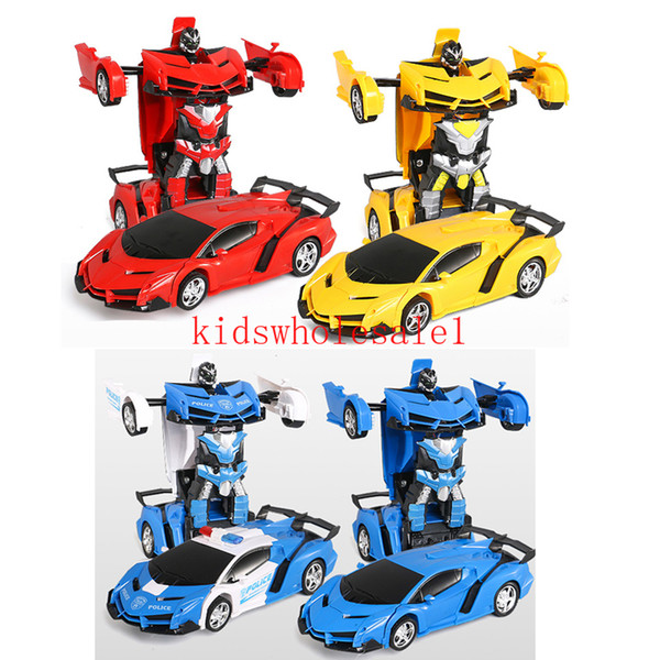 RC Car Transformation Robots Sports Vehicle Model Robots Toys RC Robot Car Remote Control 2 IN 1 Kid Boys Toy Xmas