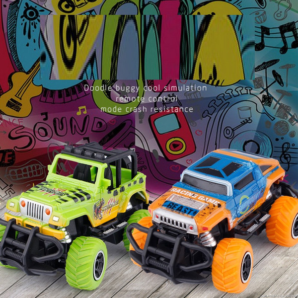 8 Styles Remote Control Off-road Vehicle Model Toys 14cm Four-Channels RC Children's Doodling Toy Car Kids Gift L506