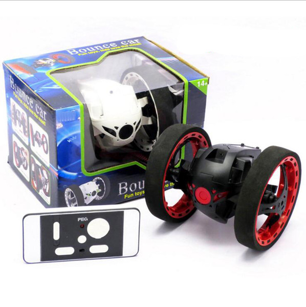 RC Car Bounce Car PEG SJ88 2.4G Remote Control Toys Jumping with Flexible Wheels Rotation LED Night Lights RC Robot gift