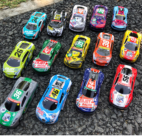 48pcs/lot 1:64 Alloy Car Racing Pullback Car Kids Toys Mini Racing Toys Car Sandbox Model Kids Gifts