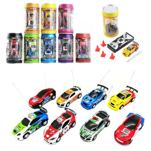 Christmas Multicolor Coke Can Mini Speed RC Radio Remote Control Micro Racing Car Toy Birthday GiftRamadan Festival Gift