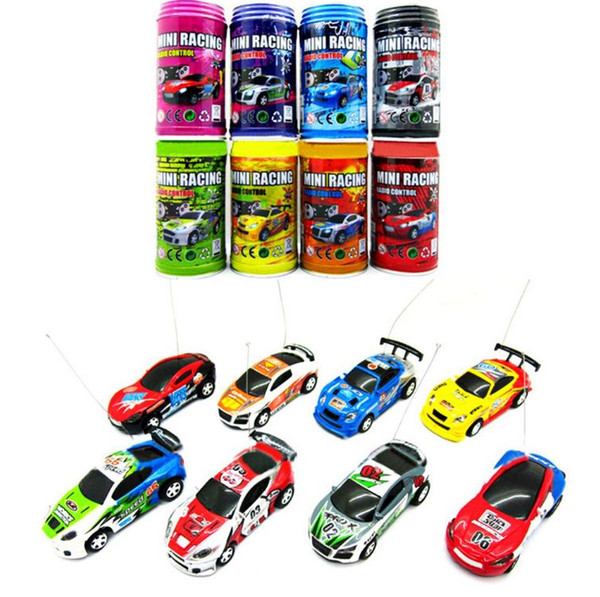 8 Colors Hot Sales 20KM/H Coke Can Mini RC Car Radio Remote Control Micro Racing Car 4 Frequencies Toy For Children