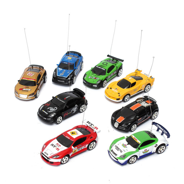 HOT! Original 8 Colors Coke Can RC Car Radio Remote Control Car Micro Racing Car Toy 4pcs Road Blocks Kid's Toys Gifts