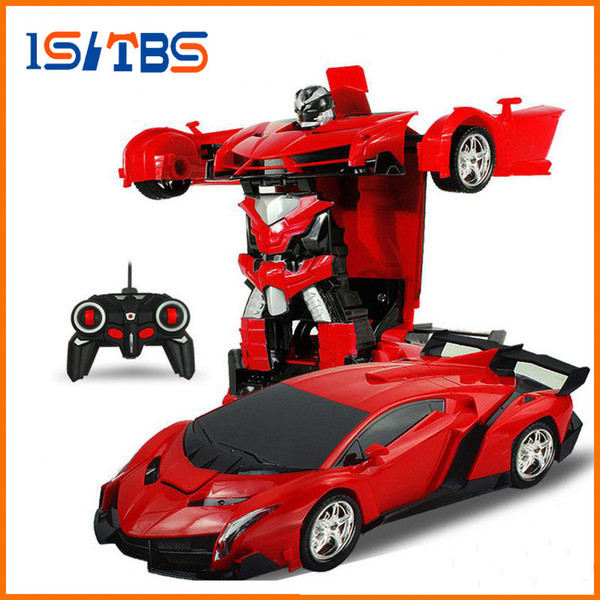 2In1 RC Car Sports Car Transformation Robots Models Remote Control Deformation Car RC fighting toy KidsChildren's Birthday GiFT