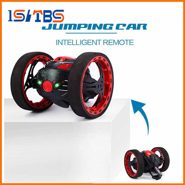 Mini Cars Bounce Car PEG SJ88 2.4GHz RC Car with Flexible Wheels Rotation LED Light Remote Control Robot Car Toys for Gifts