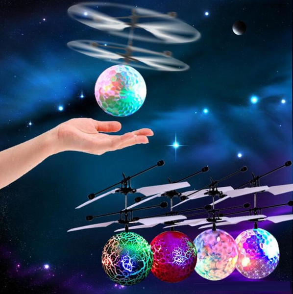 LED Magic Flying Ball Colorful Stage Lamp Helicopter Infrared Induction Flying Ball Flash Disco Kids Children Toy b1501-1