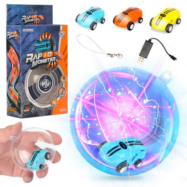 Mini High Speed Laser Light Cars spinner 360° rotations cool lights many kinds of tricks USB Recharging kids toys 360 ° spin 2 gears