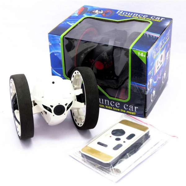 RC Car Bounce Car PEG SJ88 2.4G Remote Control Toys Jumping with Flexible Wheels Rotation LED Night Lights RC Robot gift wholesale