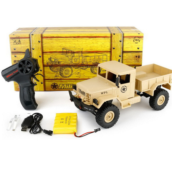 Christmas Kids Toy Simulation Military Rc Truck 1:16 Mini 4WD Climbing Trucks WPL B14 Off-Road Remote Control Cars RTF Dropshipping