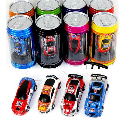 Free Epacket color Mini-Racer Remote Control Car Coke Can Mini RC Radio Remote Control Micro Racing 1:64 Car 8803 children toy Gift