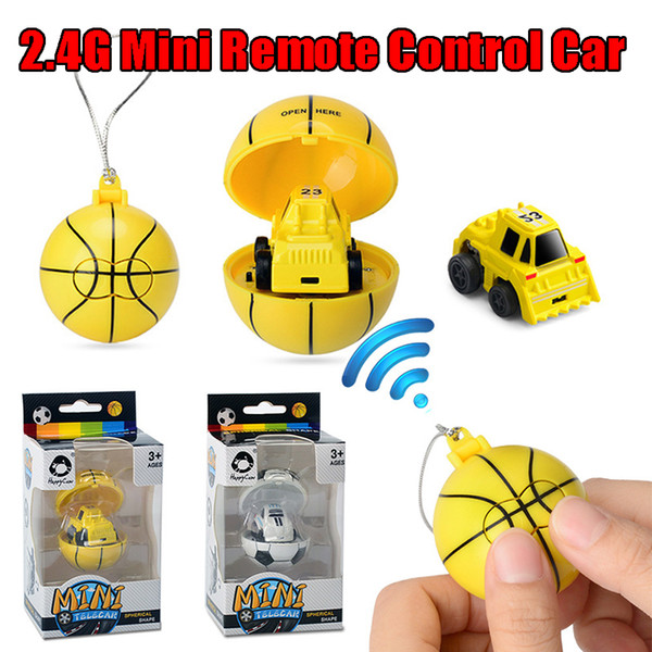 2.4g Funny Plastic Unisex Mini Soccer / Basketbll Storage Soccer Toy Car Model Remote Control Kids Toys Birthday Gift