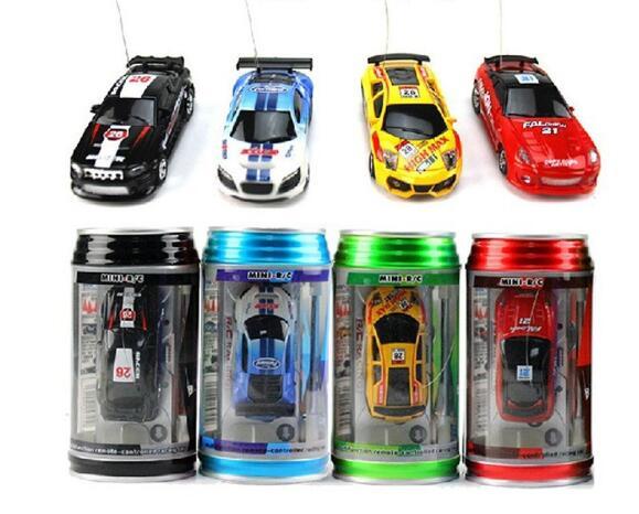 Free shipping drop shipping 5pcs COKE CAN mini rc car 1:63 high-speed remote control car