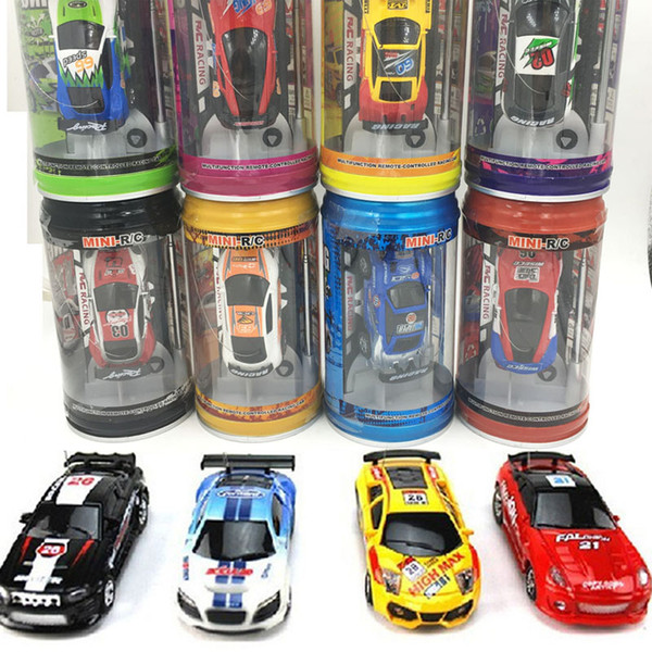 1:63 Mini-Racer Remote Control Car Coke Can Mini RC Radio Remote Control Micro Racing Car Mixed Color