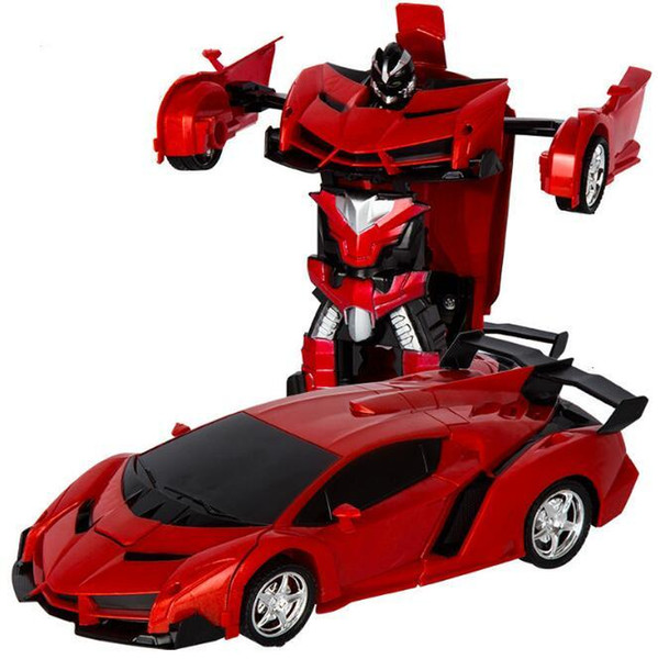 2In1 Car Transformation Robots Models Remote Control toy Kids Children's