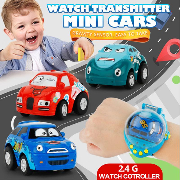 2.4G Gravity Sensing 4CH RC Car Gesture Control Cars 1:58 with Wearable Watch Controller 4 Colors Remote Control Vehicles Car Gift for Kids