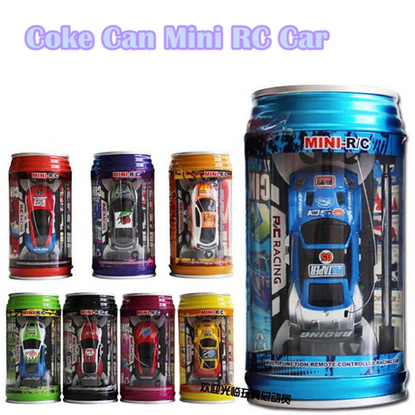 Mixed Color Randomly Sent Coke Can RC Car Radio Remote Control Car Micro Racing Car Toy Road Blocks Kid Toys Gifts