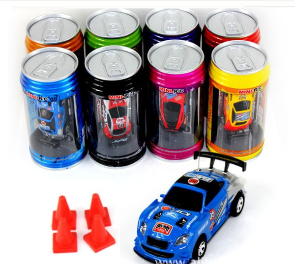 Free Epacket color Mini-Racer Remote Control Car Coke Can Mini RC Radio Remote Control Micro Racing 1:64 Car 8803 children toy Gift