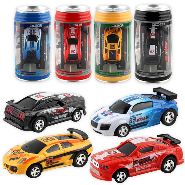 Racer Remote Control Car Coke Can RC Radio Car Remote Control Micro Racing LED Light Toys