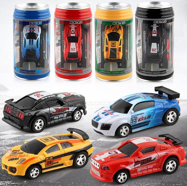 Coke Can Mini RC Kit Radio Remote Control Toys Electric Micro Racing Car Remote Control 4 Frequencies Toy For Children