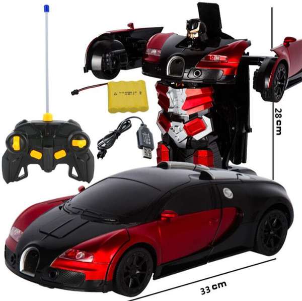 1:12 Bugatti Rambo car remote control deformation one button deformation remote control car gesture induction deformation toy ca