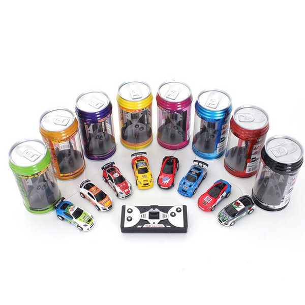 Creative Coke Can Remote Control Mini Speed RC Micro Racing Car Vehicles Gift For Kids Xmas Gift Radio Contro Vehicles 1:64